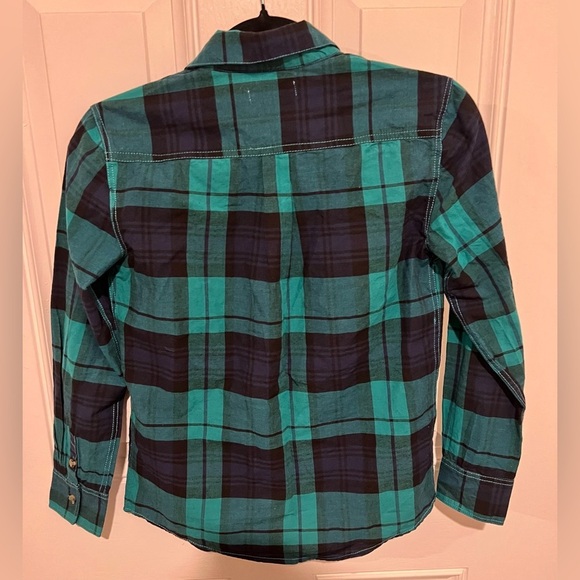 Tommy Bahama Kids Boys Green & Blue Plaid Button Down Shirt in Size Large 10/12 - Picture 16 of 16